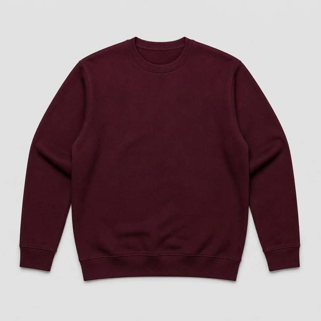 Sweatshirt i färgen maroon, framsida