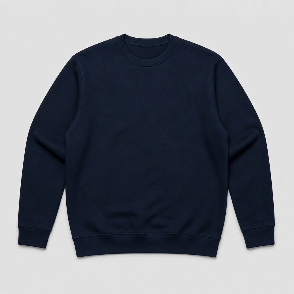 Sweatshirt i färgen navy, framsida