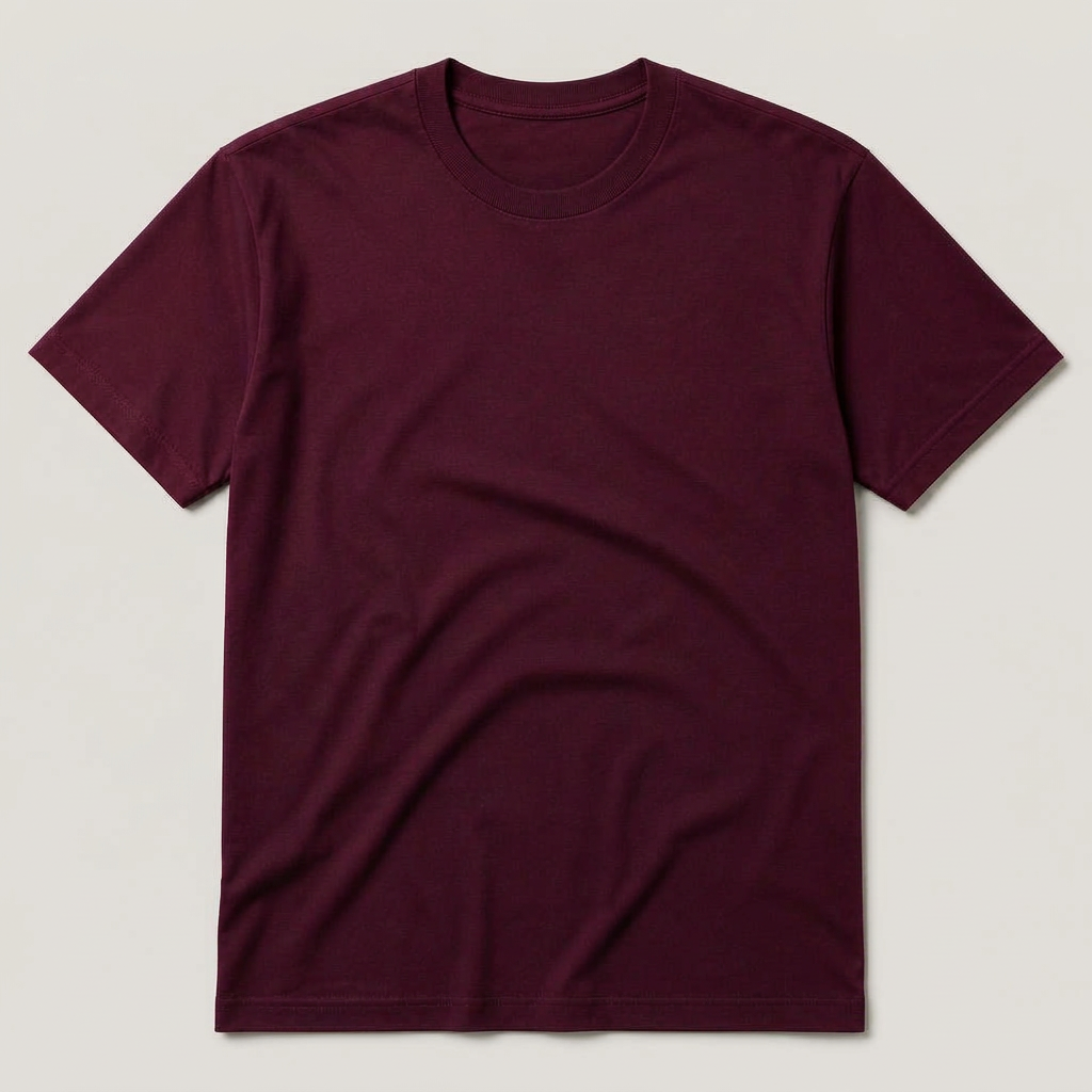 T-shirt i färgen maroon, framsida