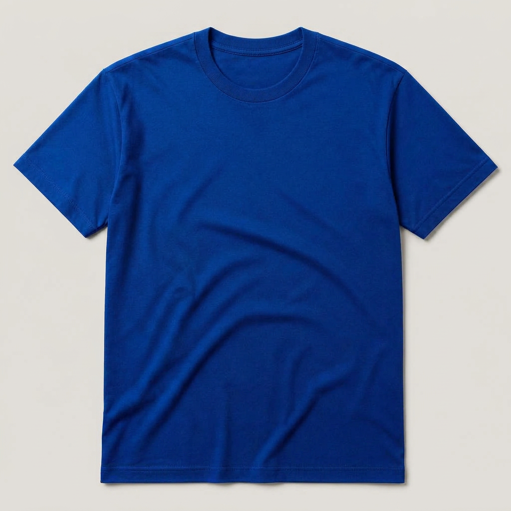 T-shirt i färgen royal, framsida