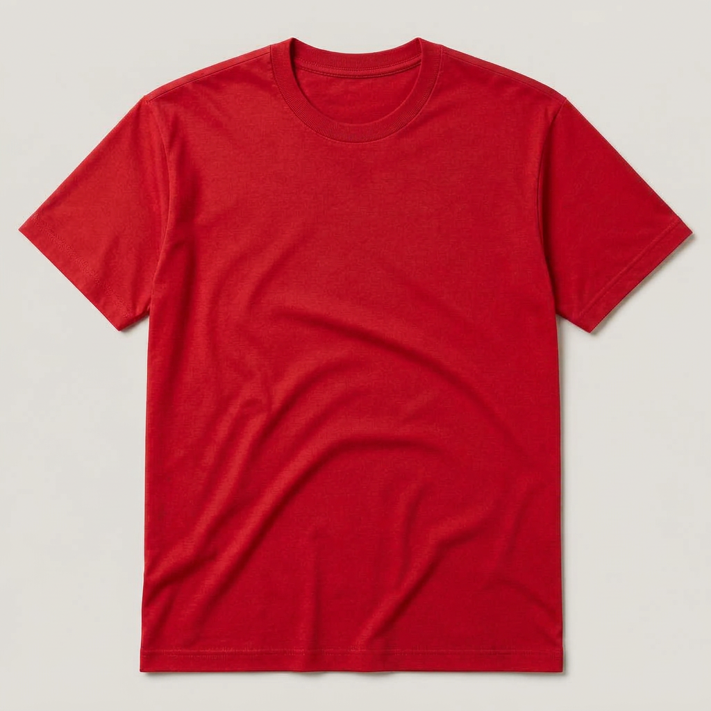 T-shirt i färgen red, framsida