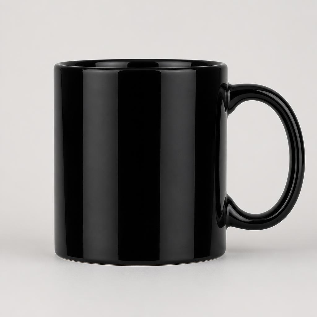 Mugg i färgen black, framsida