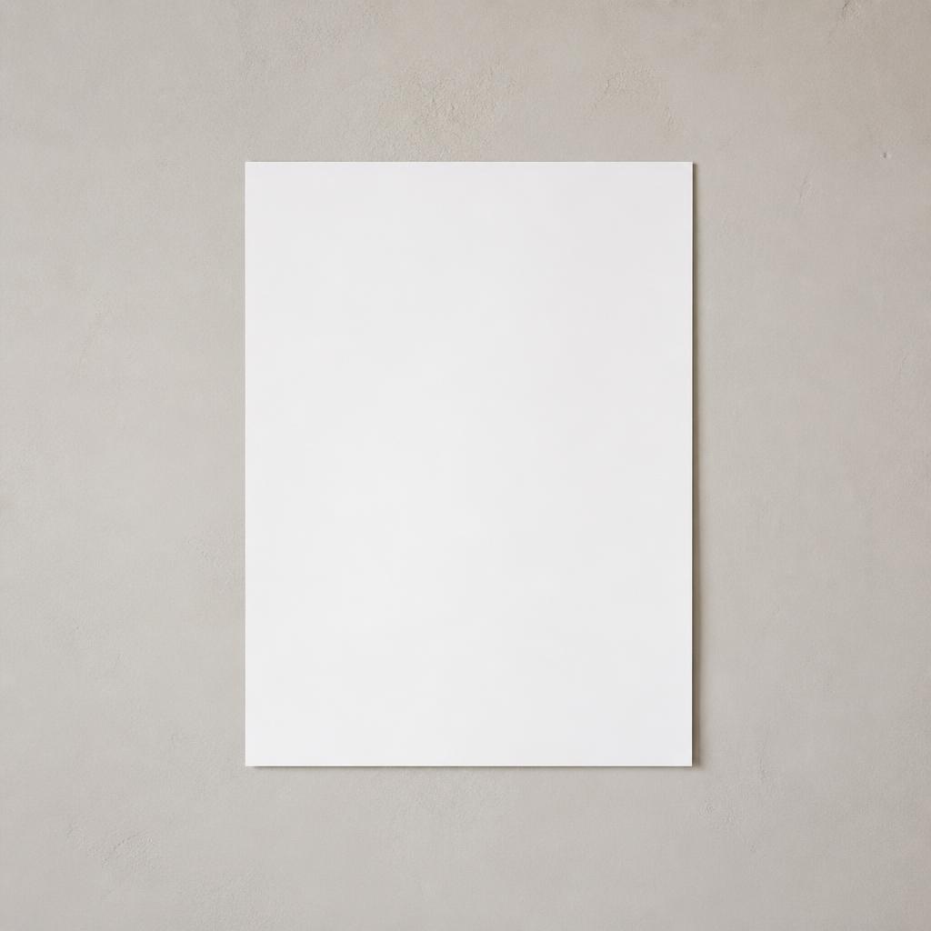 Poster i färgen white, framsida